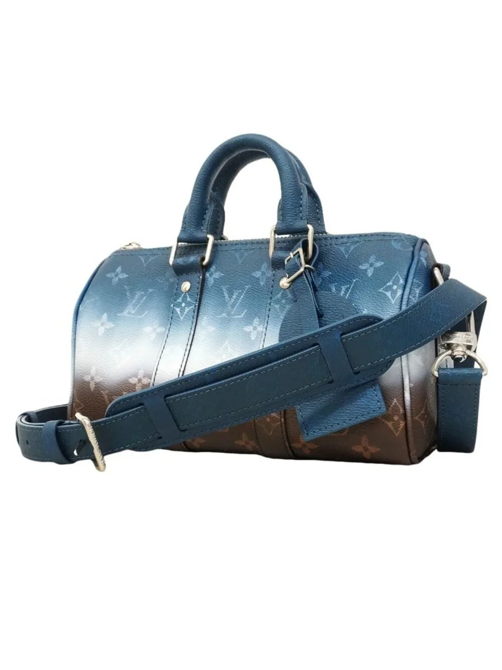 Louis Vuitton Handbag Monogram Pigment Keepall Bandouliere 25 Blue 2-Way Bag